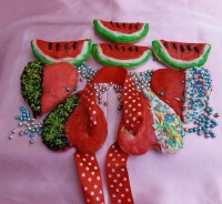 کوکی هندوانه با روکش رویال آیسینگ