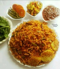 ماکارونی با سویا و قارچ