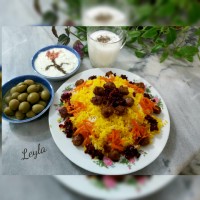 هویج پلو با گوشت قلقلی