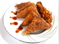 سمبوسه مرغ و سیب زمینی