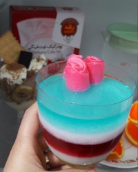 ژله لیوانی چندرنگ