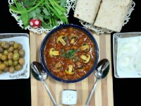 خوراک لوبیاوقارچ