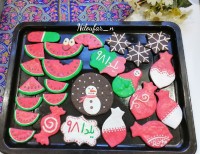 کوکی هندوانه با روکش رویال آیسینگ