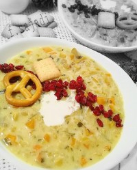 سوپ جو با شیر