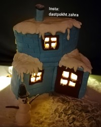 کیک کلبه برفی