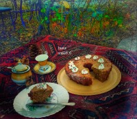 کیک شیره انگور و توت