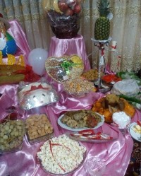 کیک باربی با فیلینگ موز و گردو