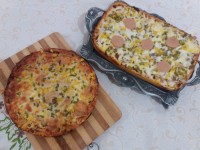 پیتزای قارچ و مرغ