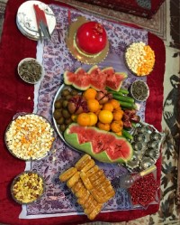 اینم میز شب یلدای ما