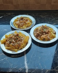 گریل چیکن پنه (پاستا مرغ کبابی)