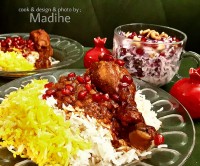 مرغ ناردونی سالاد انار