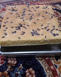 کیک تخته ای کشمشی