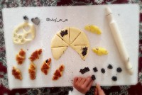 نان کروسان شکلاتی