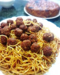 ماکارونی با گوشت قلقلی