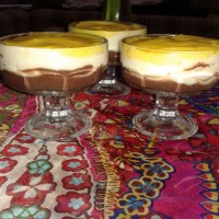 پودینگ سه رنگ بادستورخانم ناهید بانوی عزیز