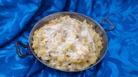 ماکارونی با پنیر و کدوحلوایی