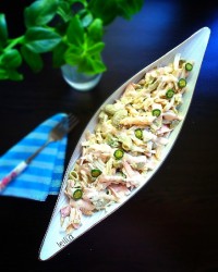 سالاد ماکارونی با ژامبون