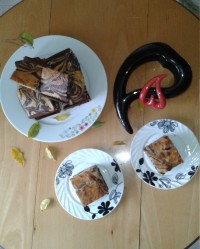 کیک زبرا یا دورنگ یا راه راه
