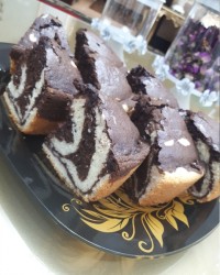 کیک زبرا خیلی خوشمزه شیرین کام باشید دوست جونیا