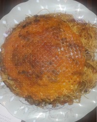 ماکارونی با ته دیگ نون