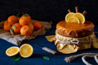 کیک پرتقالی با سس پرتقالی