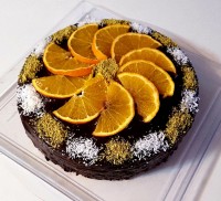 کیک پرتقالی با رویه گاناش
