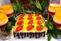 کیک یخچالی نارگیلی