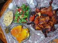 خوراک مرغ در فر