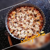 پیتزا مرغ وقارچ