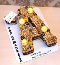 سابله کیک شکلاتی طرح حروف