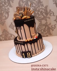 کیک طبقاتی تماااام شکلاتی