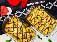 خوراک مرغ با پنیر