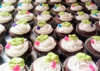 کاپ کیک شکلاتی باتزئین خامه