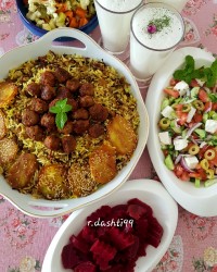 کلم_پلو_شیرازی سالاد_شیرازی