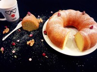 کیک با پودر کرم کارامل