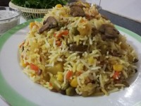 برنج مخلوط با سبزیجات