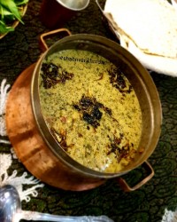 آش جو با ماست