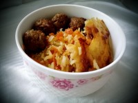 هویج پلو باگوشت قلقلی