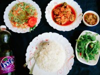 پلو و خورش بادمجان