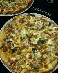 پیتزای مرغ وقارچ