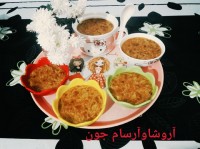 سوپ مرغ وعدس وبرنج ورشته فرنگی