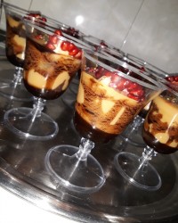 پودینگ کاراملی دو رنگ