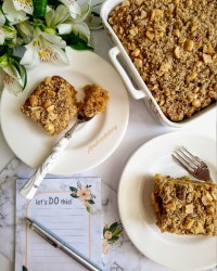 کرامبل کیک بادام زمینی