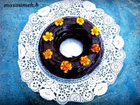 کیک قهوه با سس قهوه