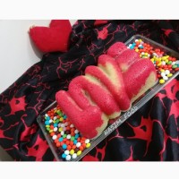 کیک بدون فر و همزن با قالب ژله پلاستیکی (ایده ولنتاین)