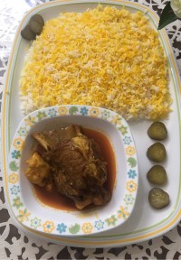 چلو گوشت لذیذ من