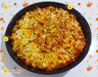 پیتزا مرغ وقارچ