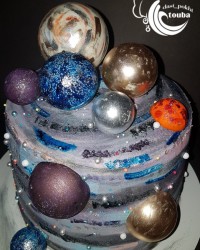 کیک_کافه ای_روسی طرح_کهکشانی