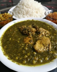 خورش نخود سبز با شوید