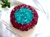 کیک کریستال با پایه کیک سه تخم مرغی..